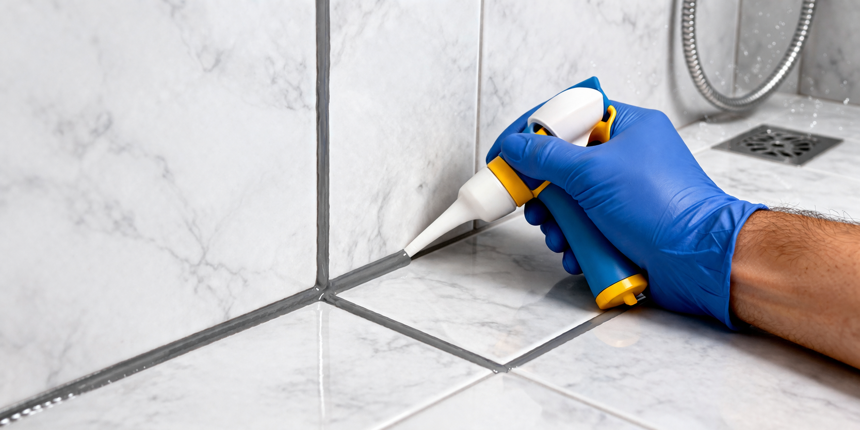 Bathroom tiles epoxy work in Trichy tile joint waterproofing